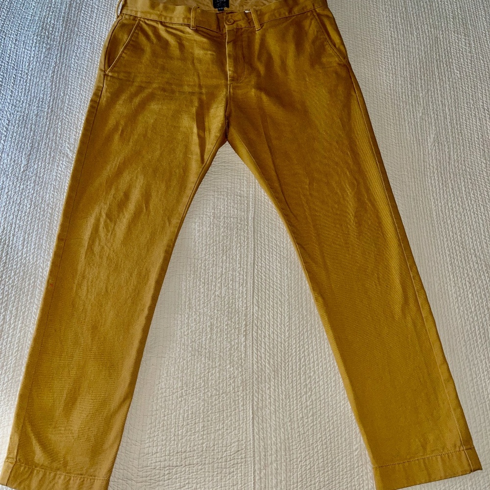 NWOT J. Crew Driggs Chino Pants in Butterscotch / 36 Waist/30 Inseam
